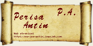 Periša Antin vizit kartica
